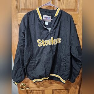 Vintage 90's Pittsburgh Steelers Starter Reebok Line Pullover Jacket Medium